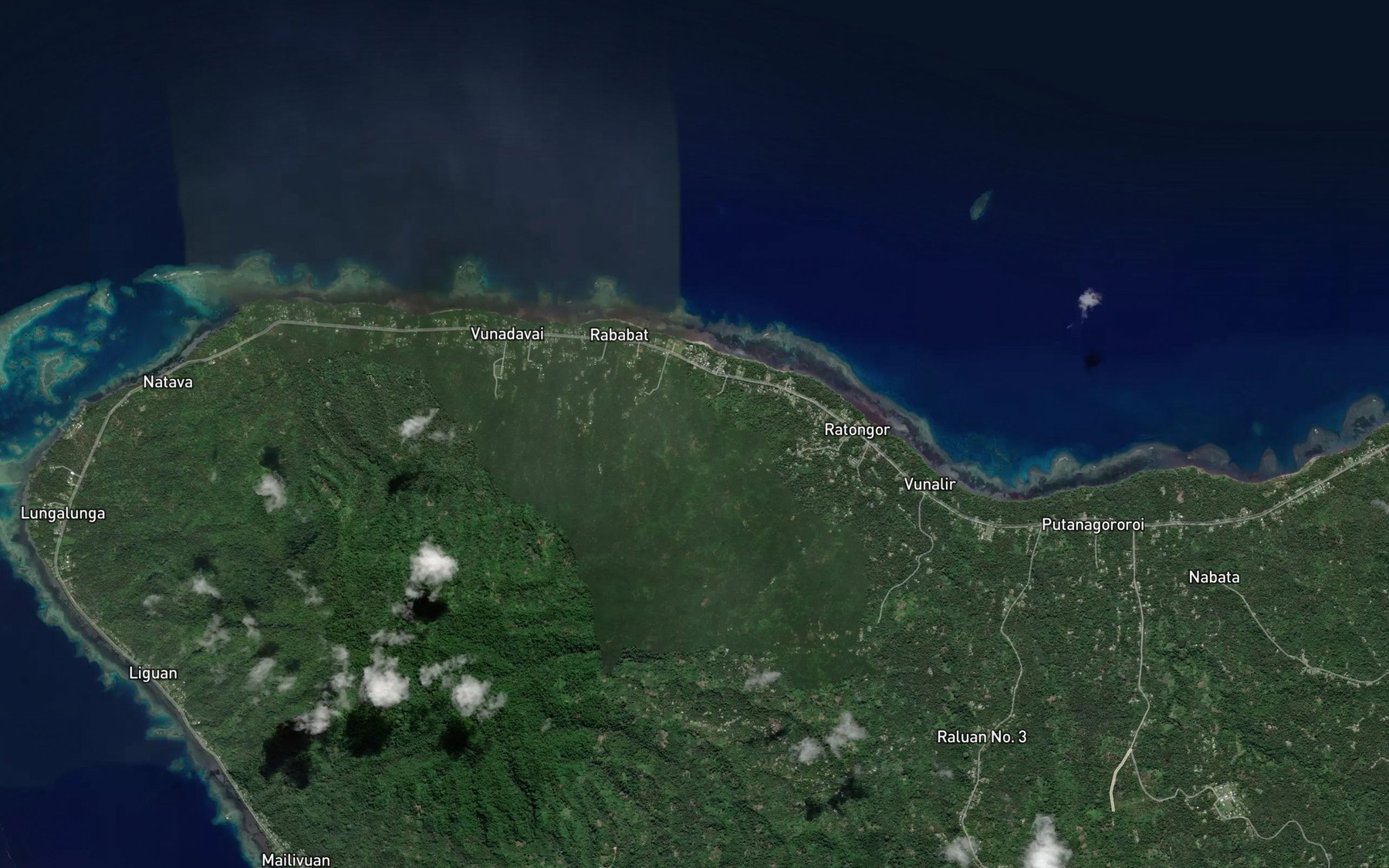 Satellite map of the Tapulpul Creek