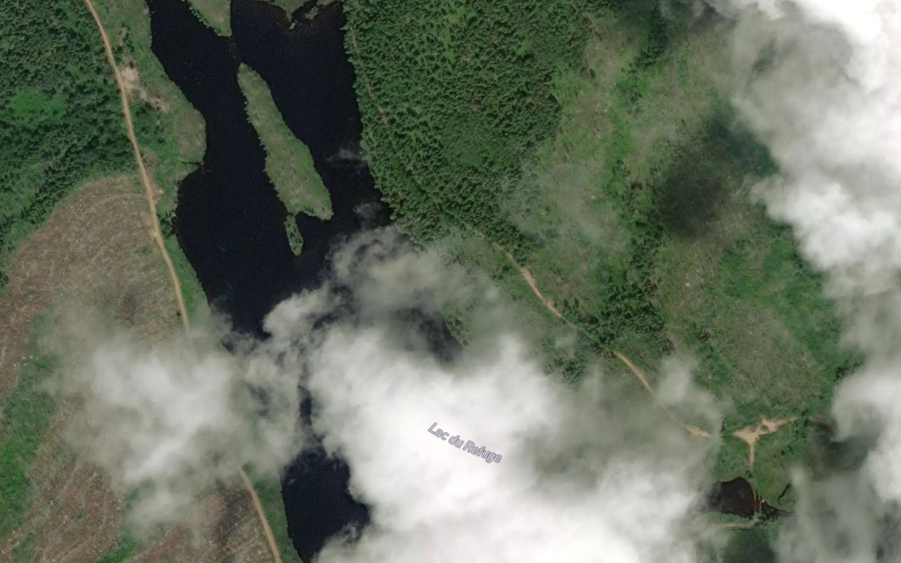 Satellite map of the Lac du Refuge
