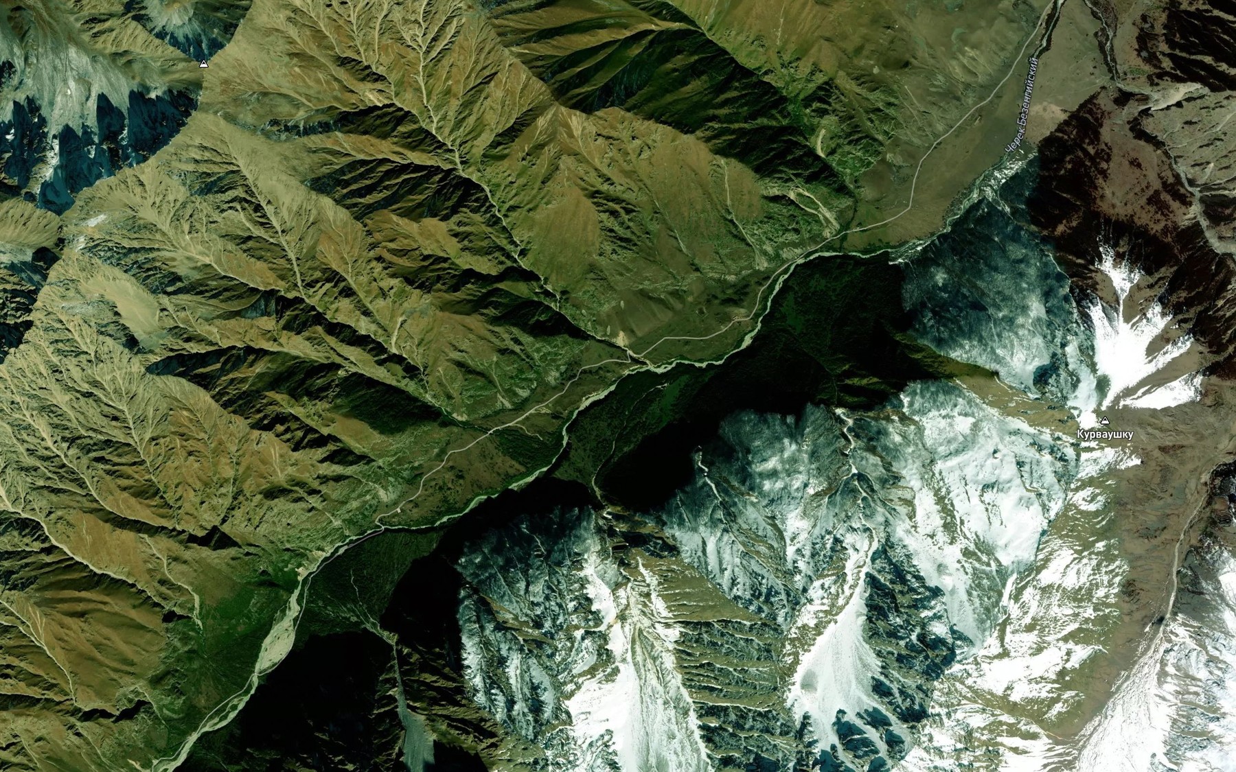 Satellite map of the Zhirishkisu