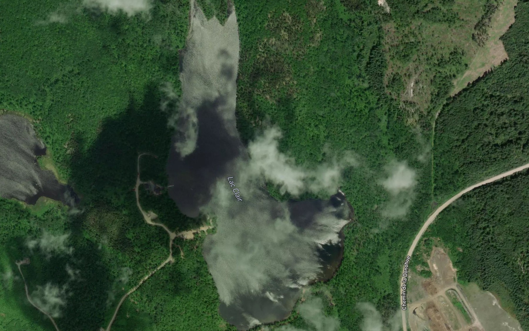 Satellite map of the Lac Clair
