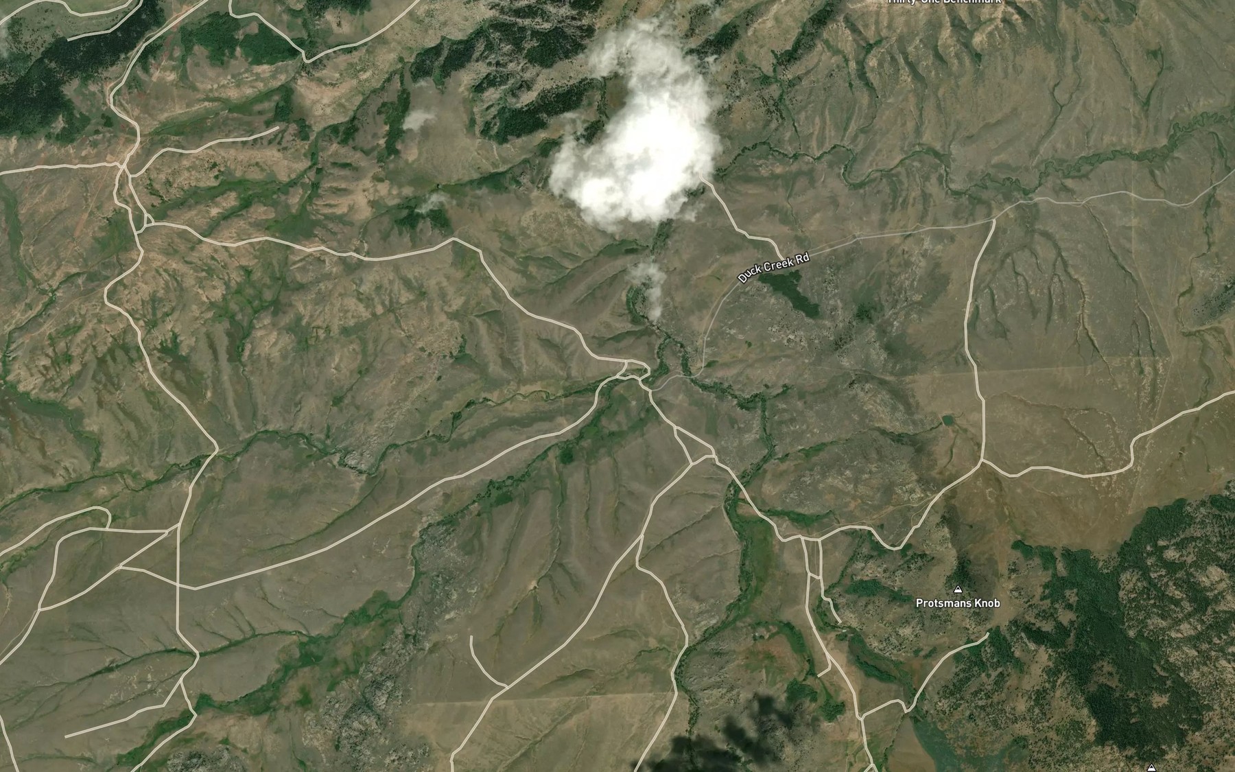 Satellite map of the King Creek