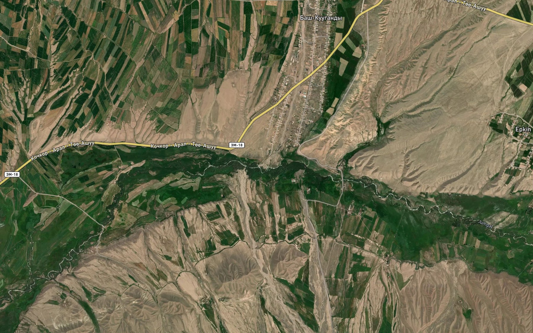 Satellite map of the Bashkugandy