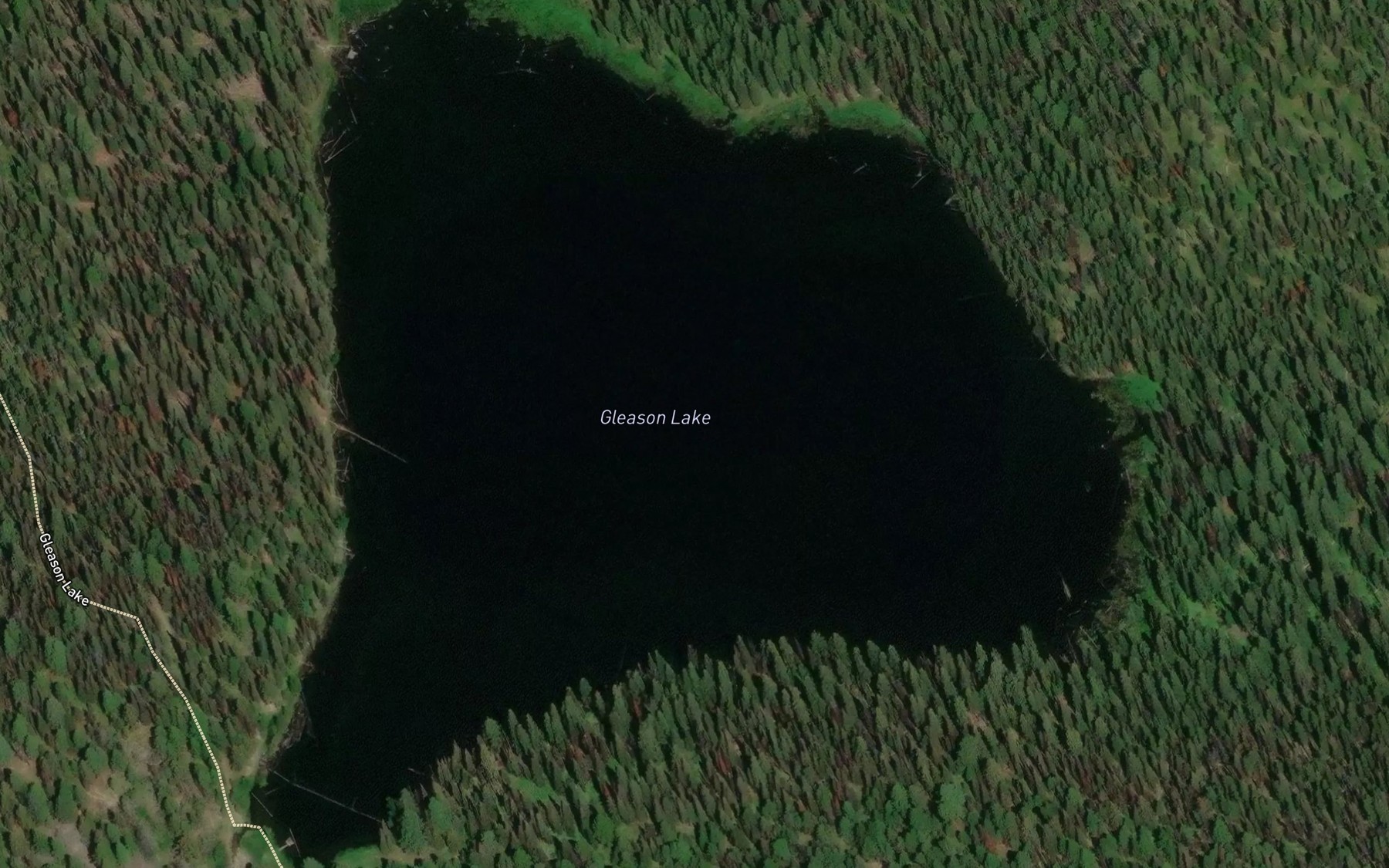 Satellite map of the Gleason Lake