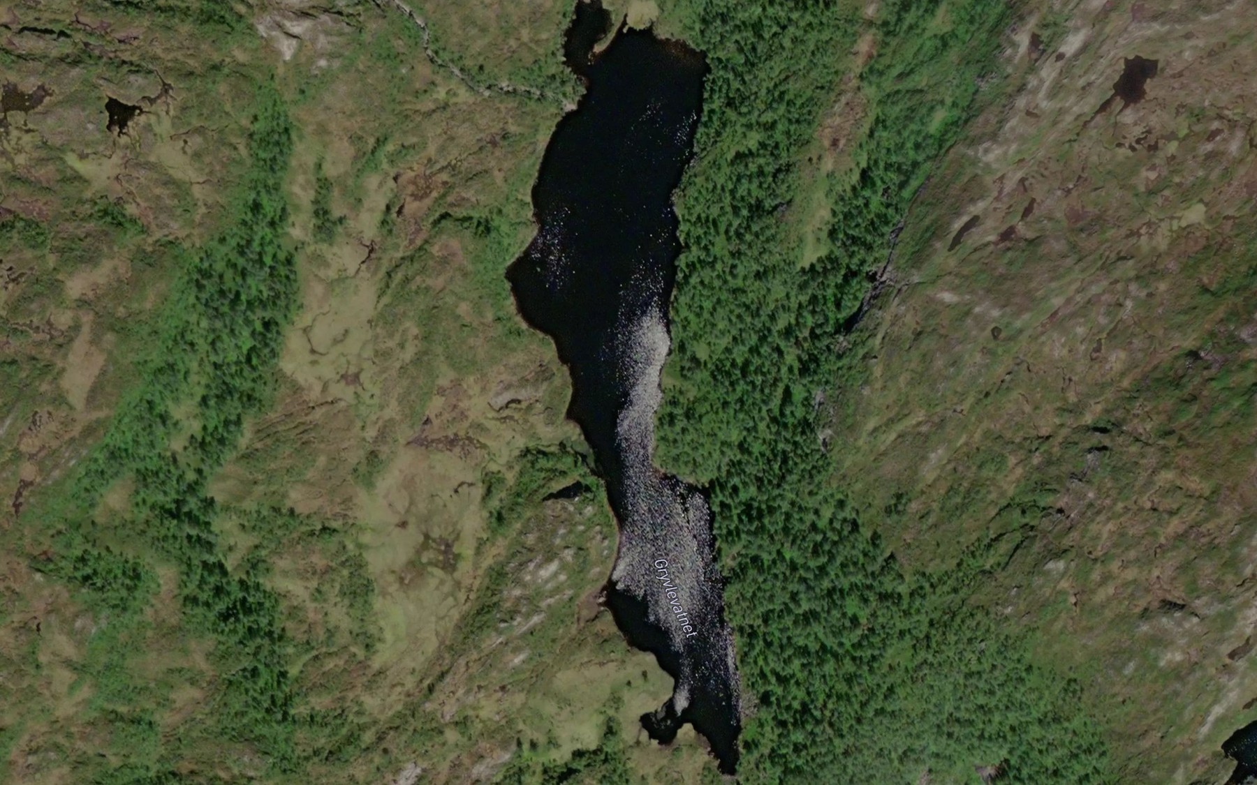 Satellite map of the Grovlevatnet