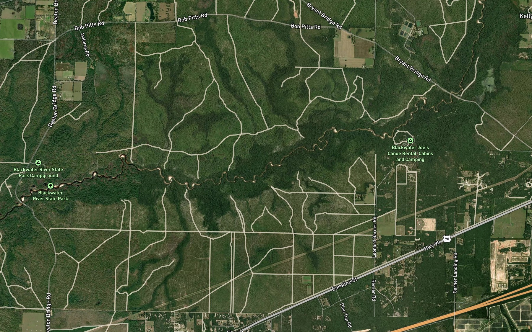 Satellite map of the Wolftrap Branch