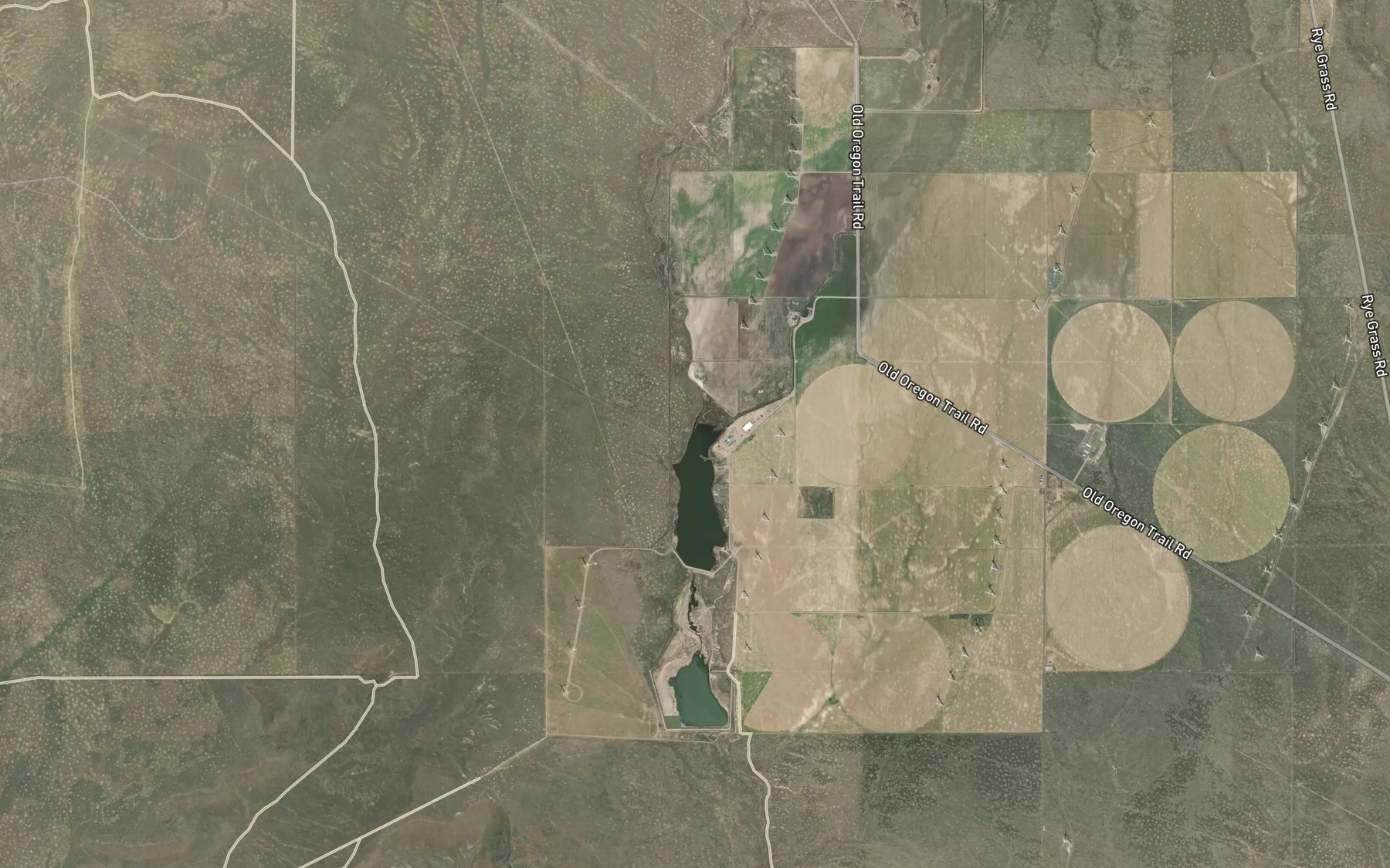 Satellite map of the Hot Springs Creek
