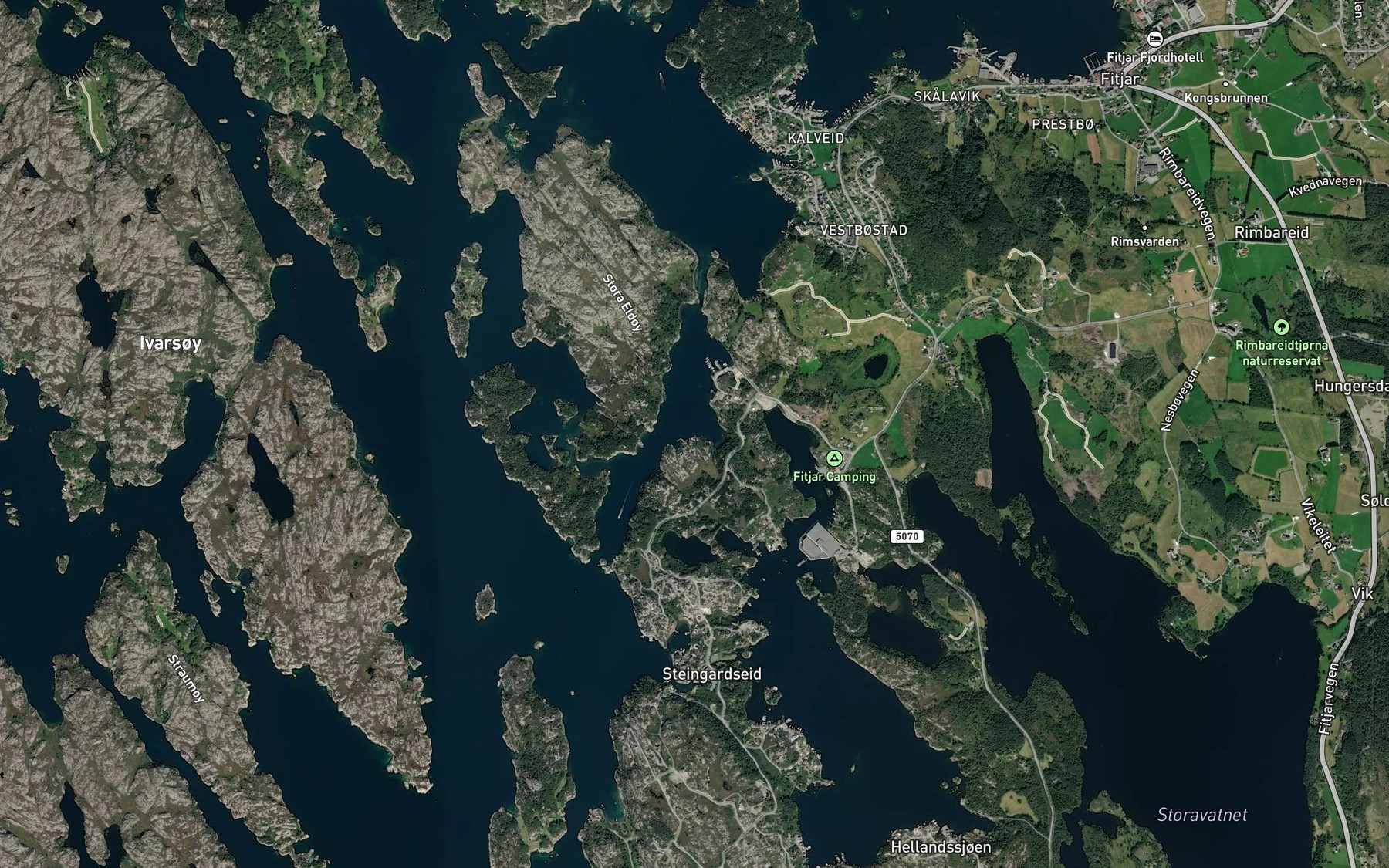 Satellite map of the Skjelfiskevika