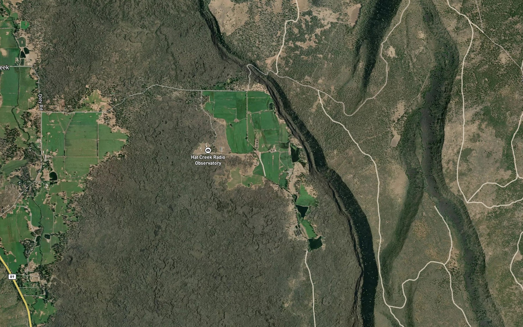 Satellite map of the Lost Creek