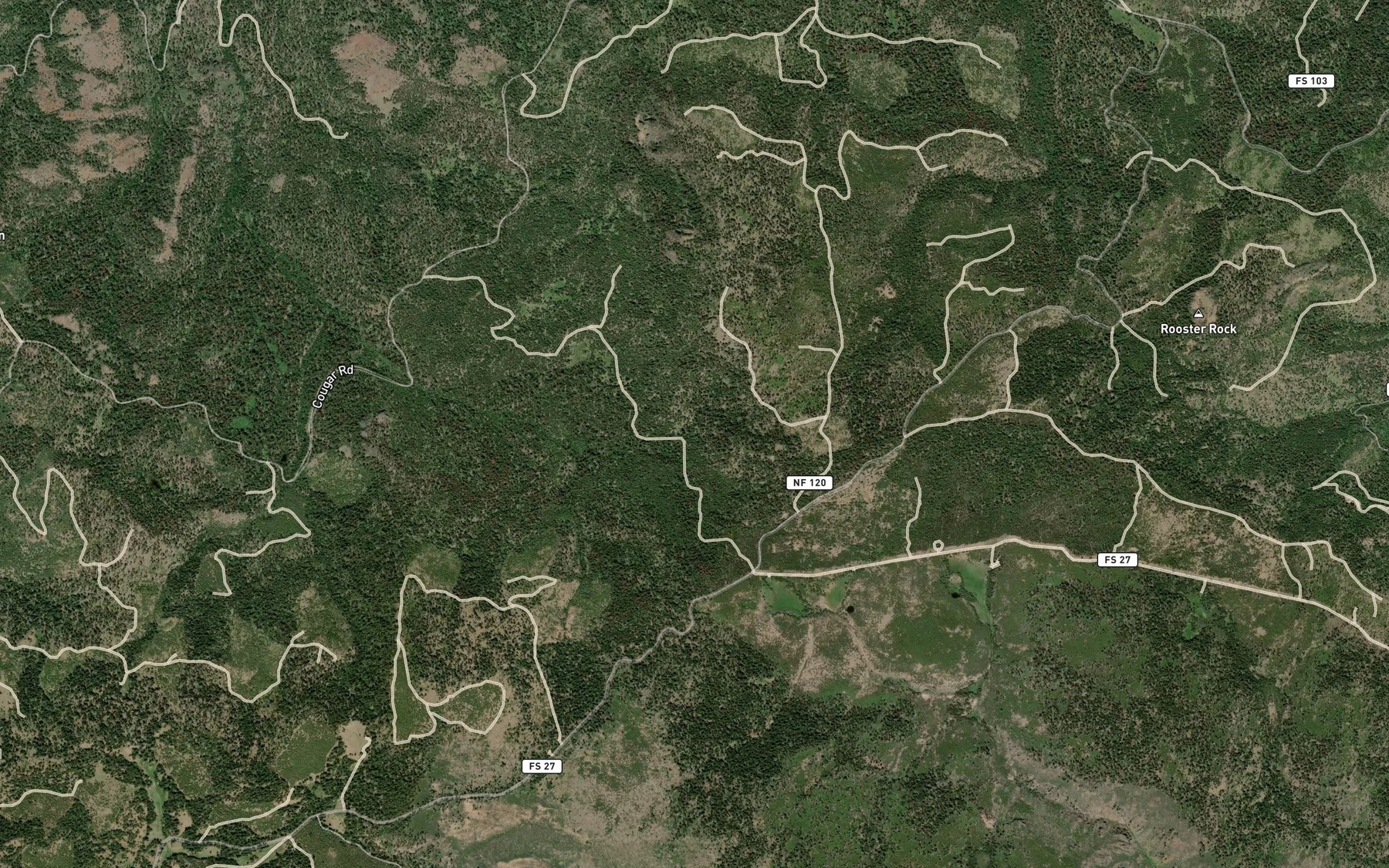 Satellite map of the Stove Spring