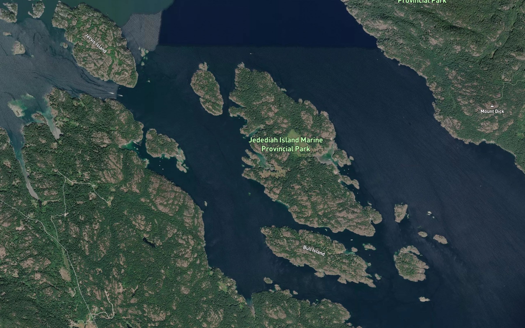 Satellite map of the Long Bay