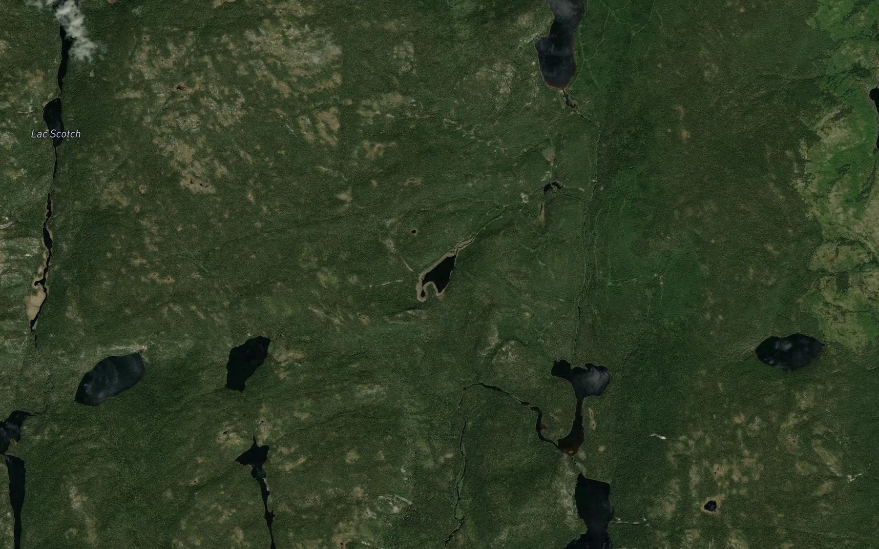 Satellite map of the Lac Trefiel