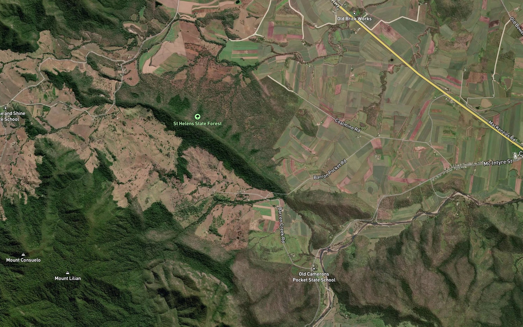 Satellite map of the Left Branch Barren Creek