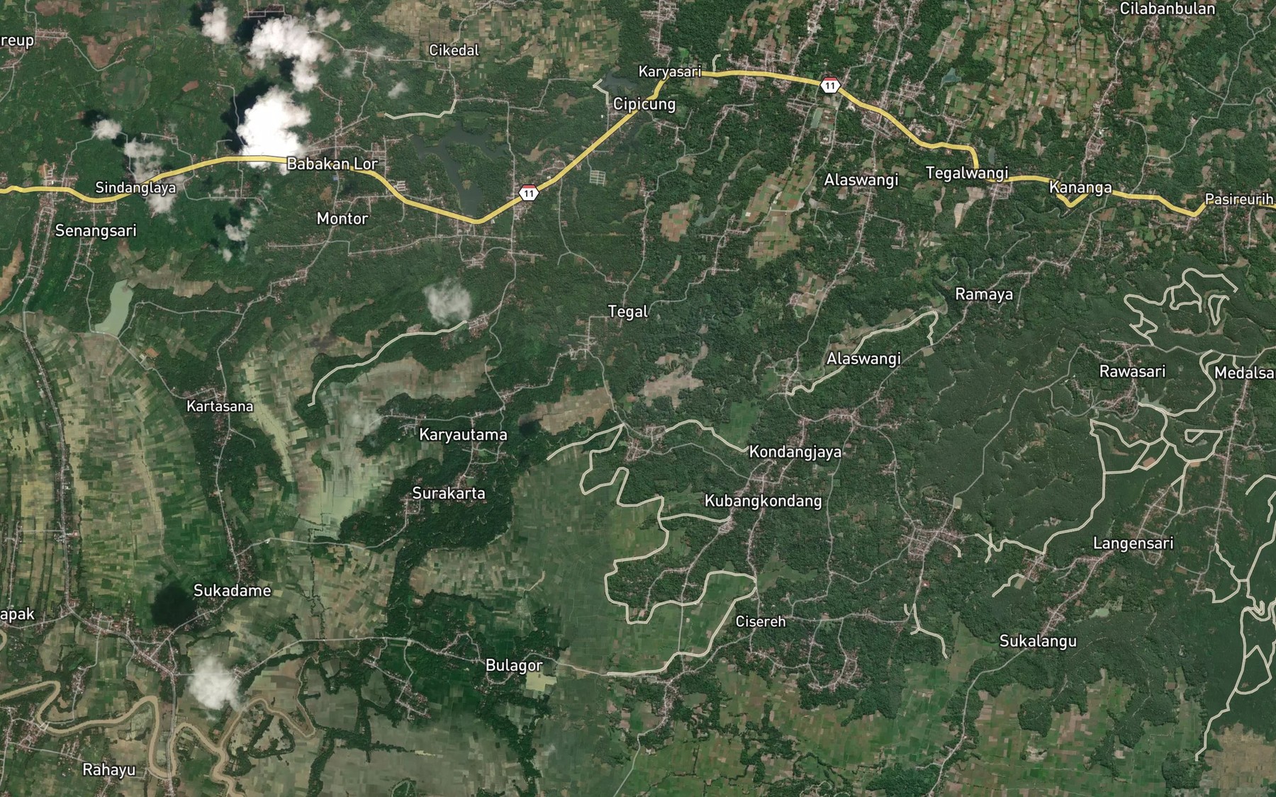 Satellite map of the Ci Suwuk