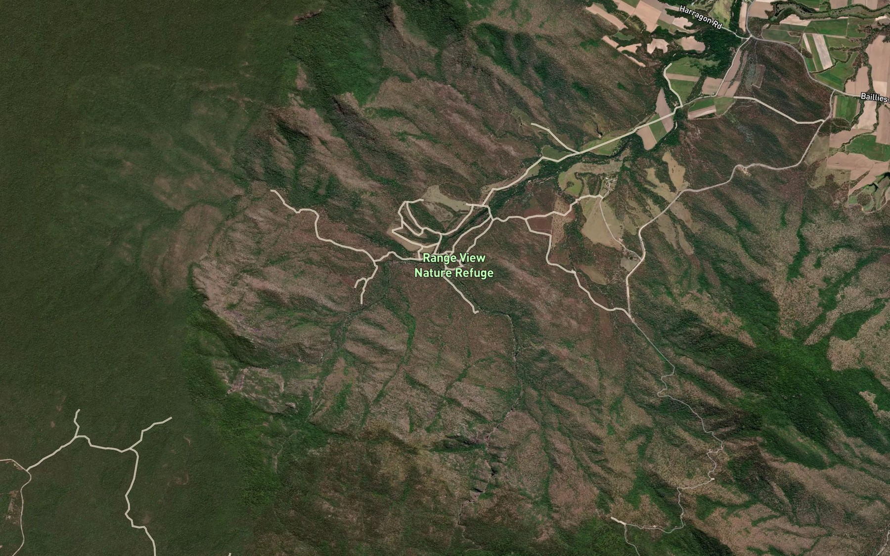 Satellite map of the Disaster Creek