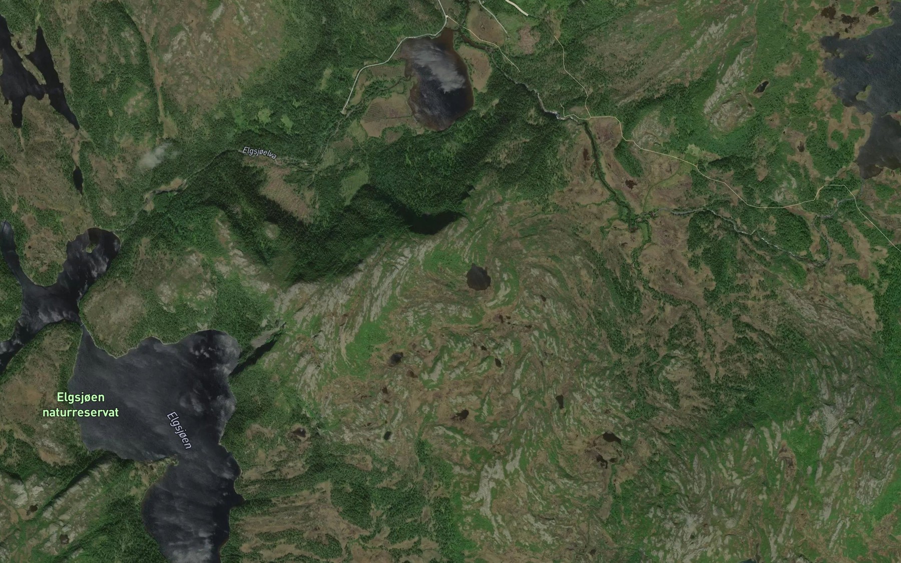 Satellite map of the Vakkerlibekken