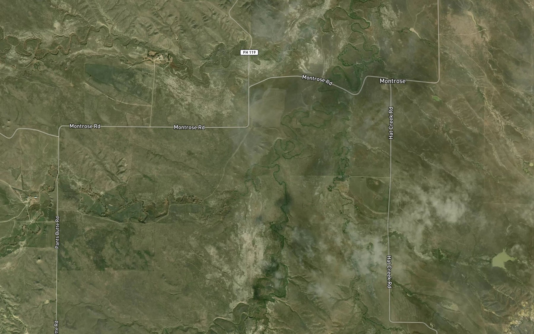 Satellite map of the Grandmother Creek
