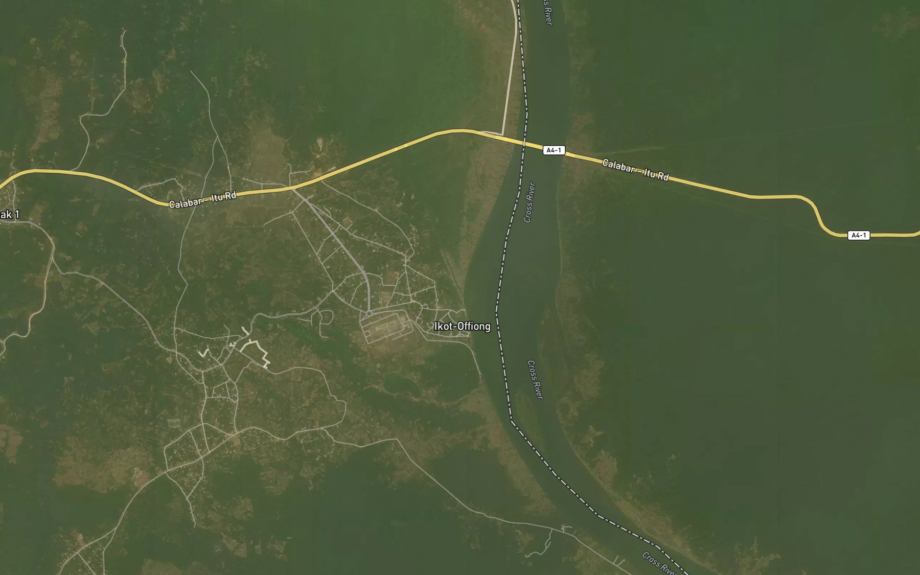 Satellite map of the Akpa Ikot Offiong