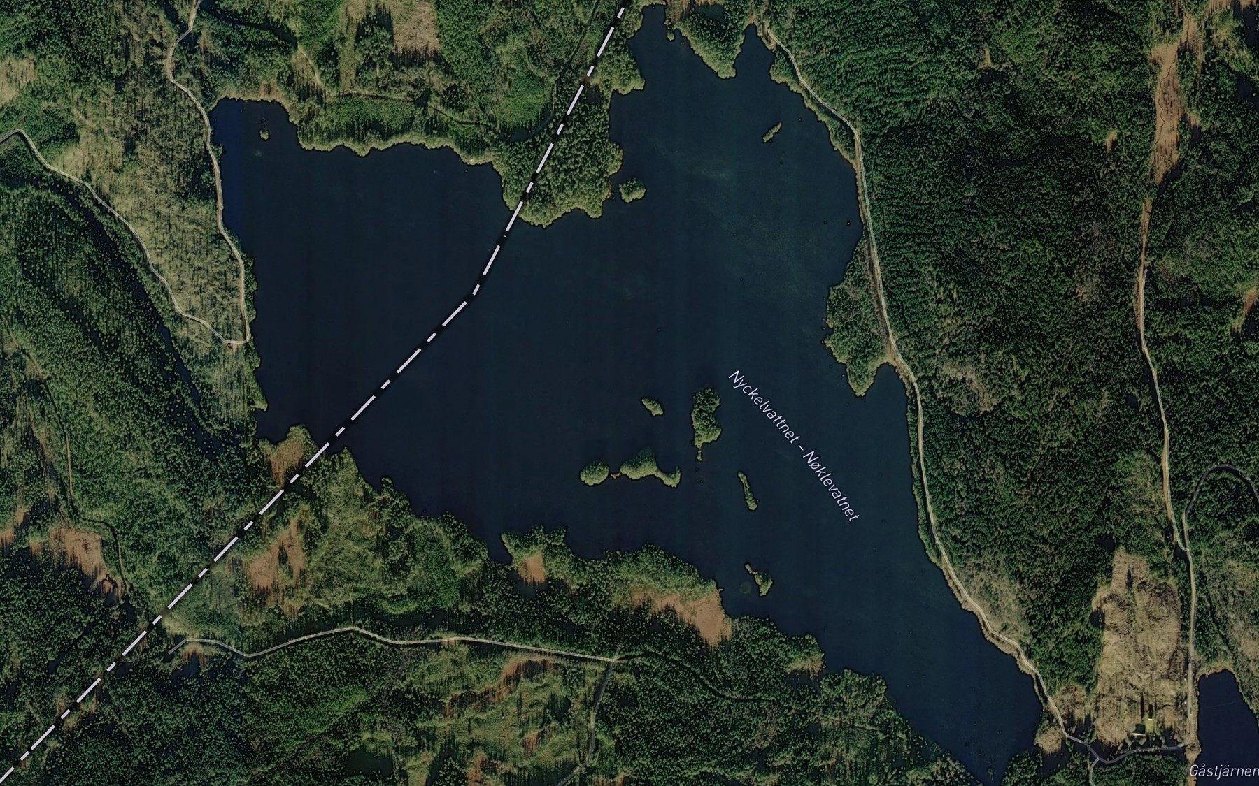 Satellite map of the Nokkelvatnet