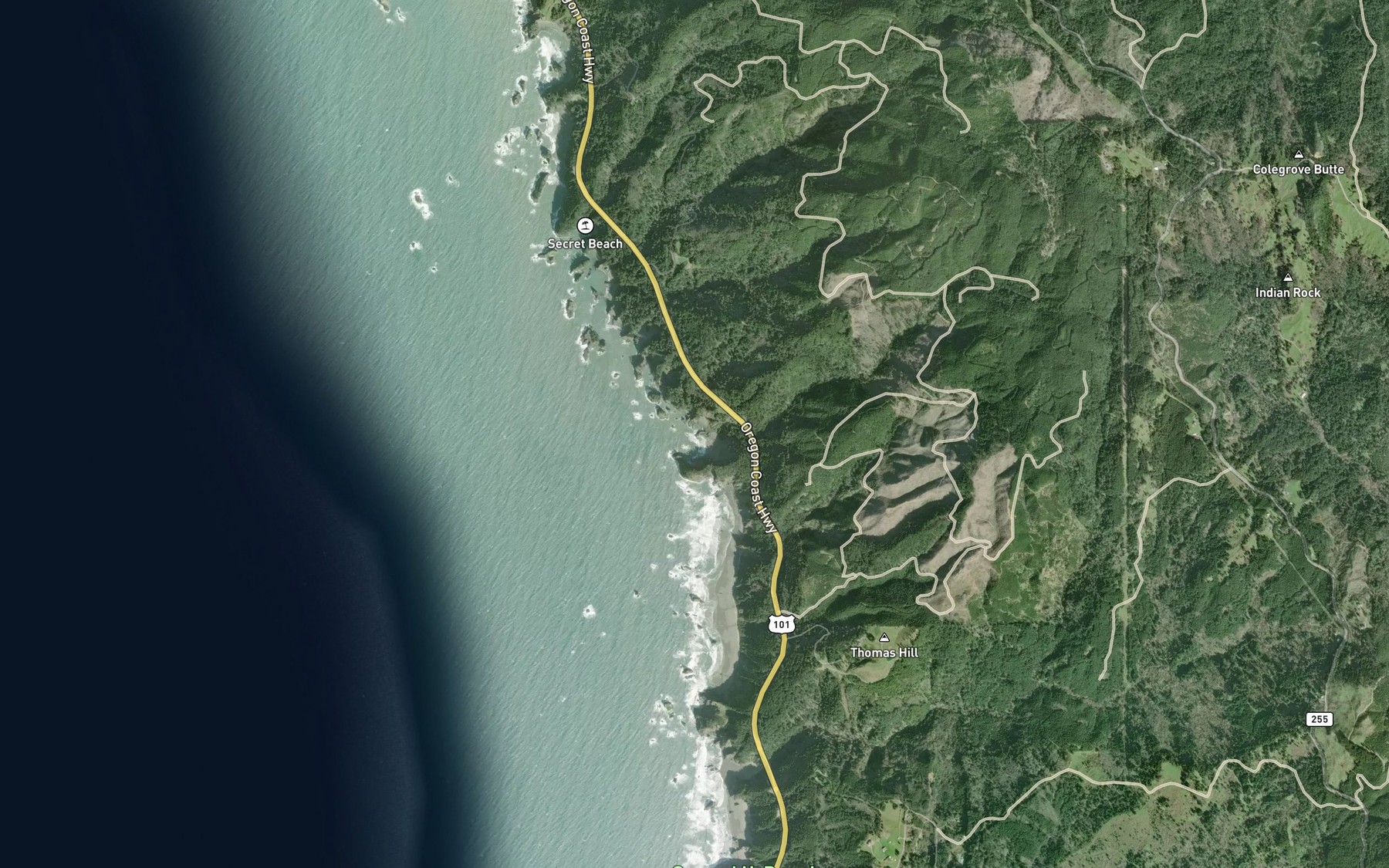 Satellite map of the Horse Prairie Creek