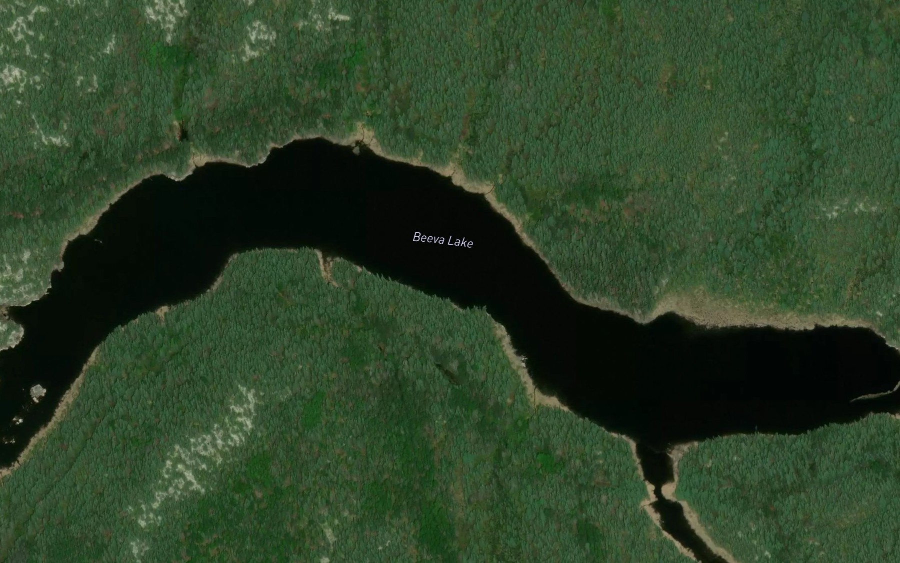 Satellite map of the Beeva Lake