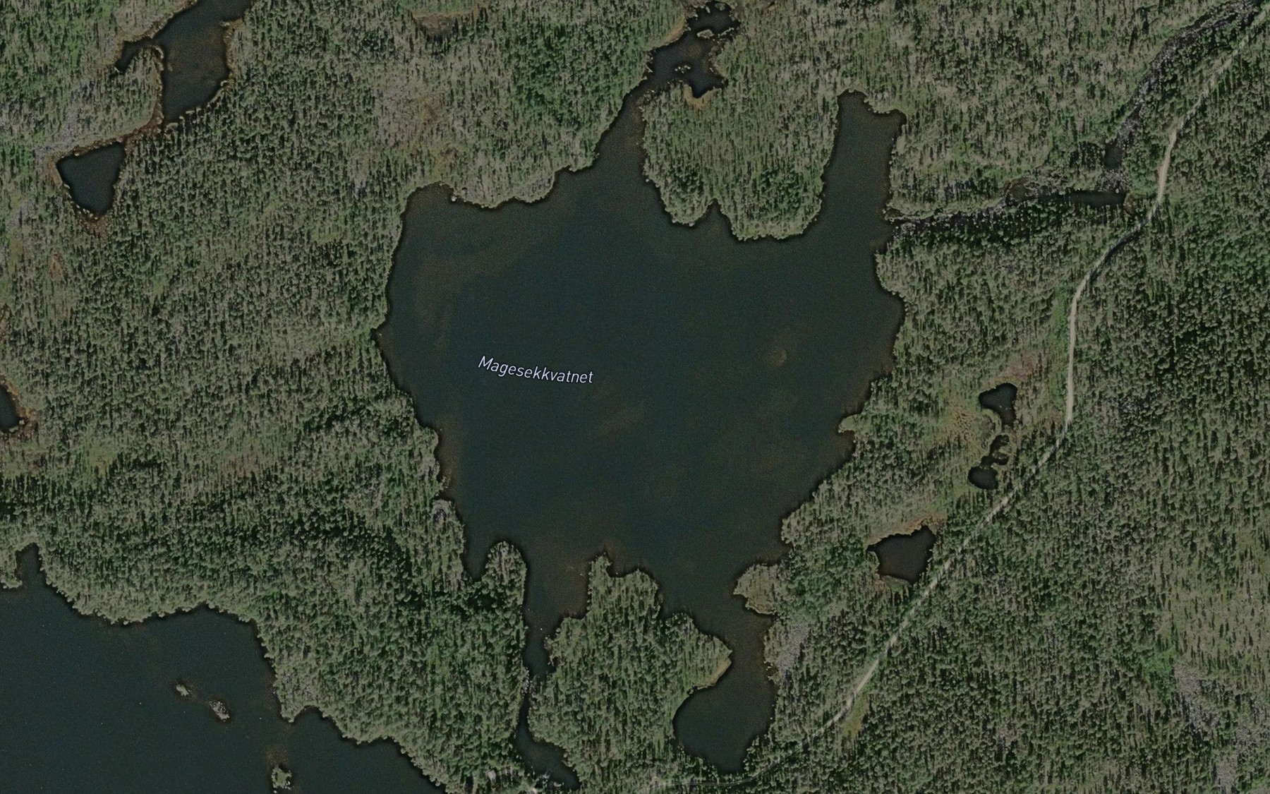 Satellite map of the Magesekkvatnet