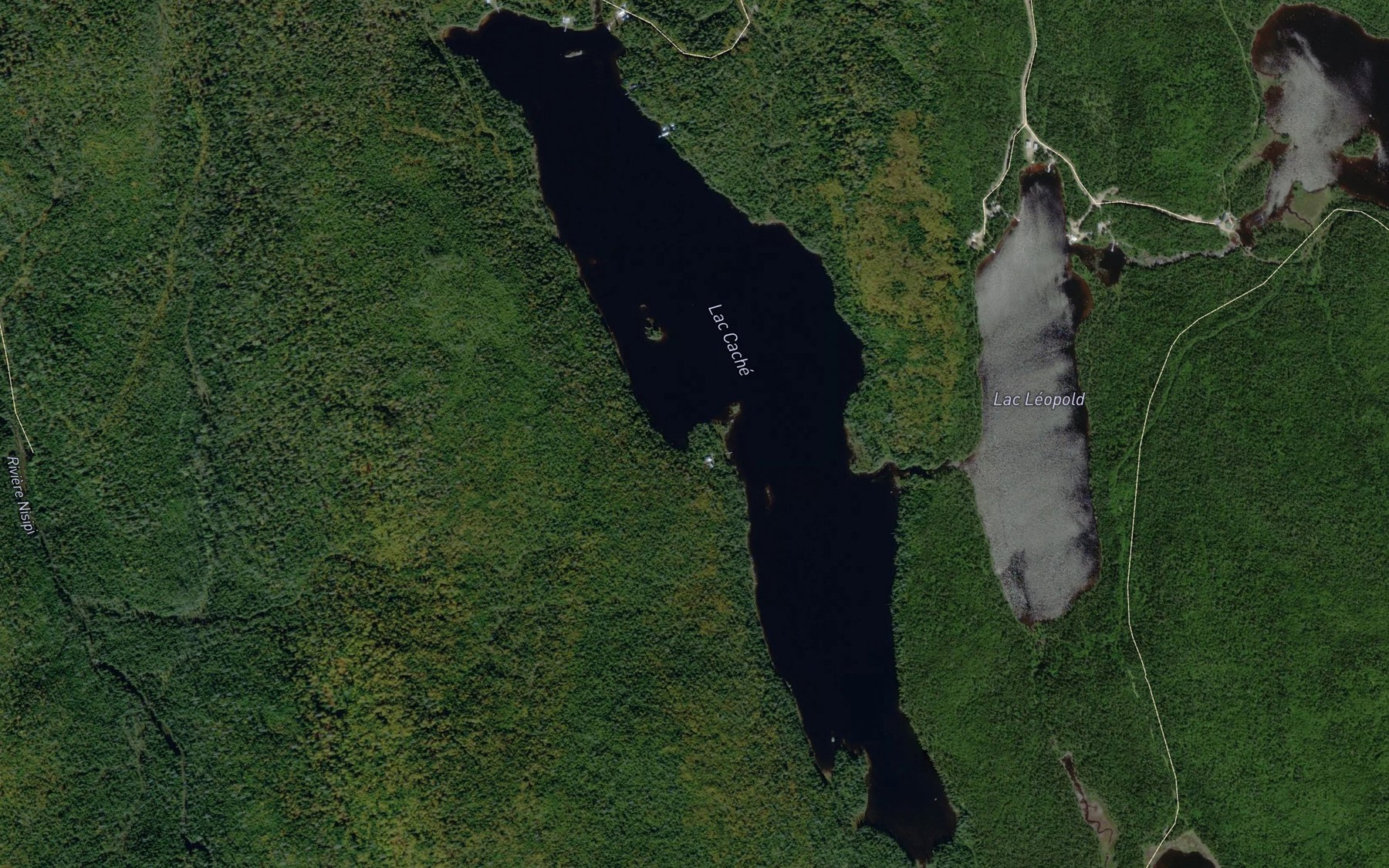 Satellite map of the Lac Cache