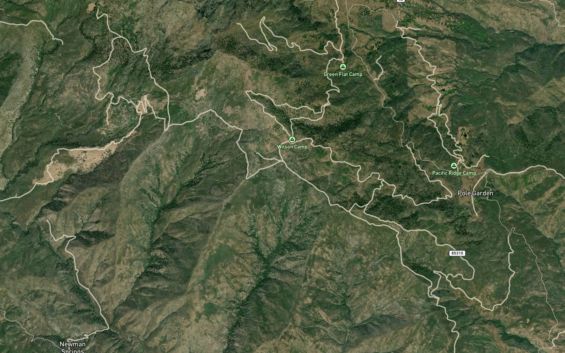 Satellite map of the Jesse Spring