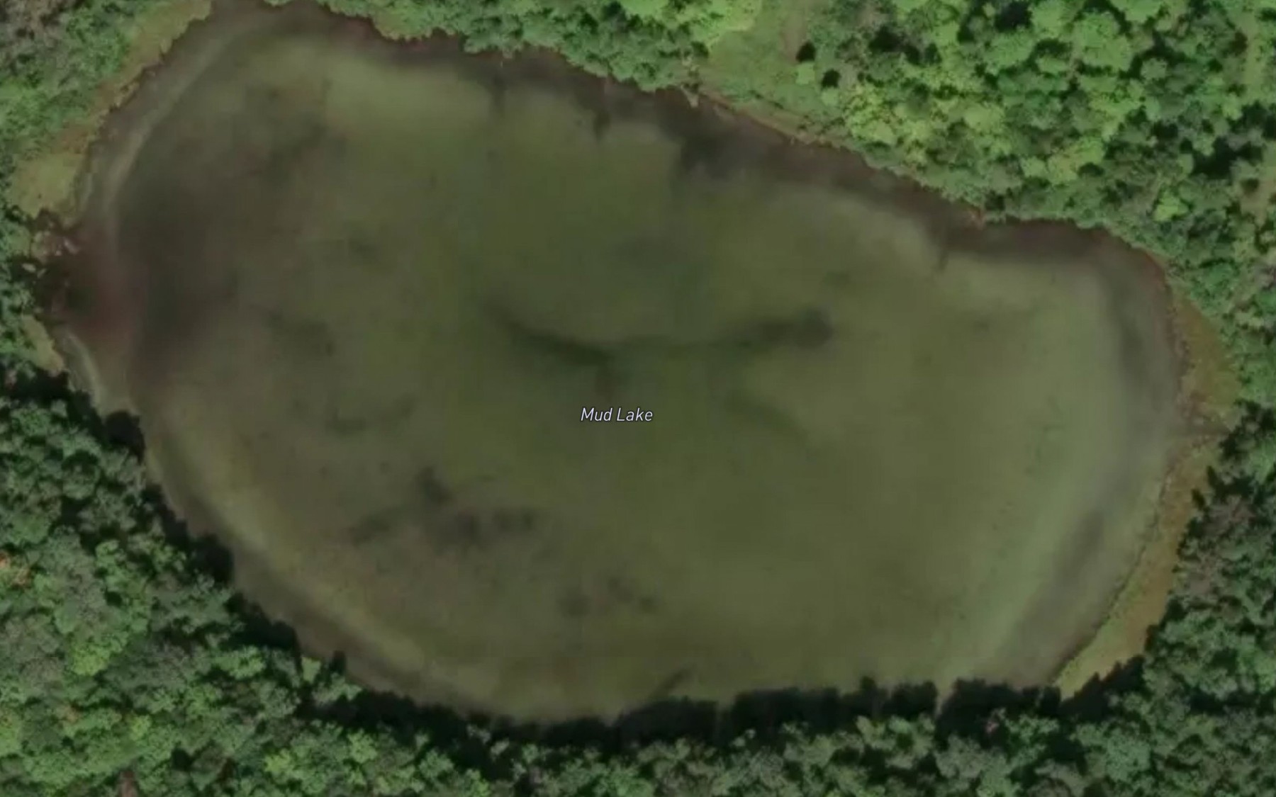 Satellite map of the Mud Lake