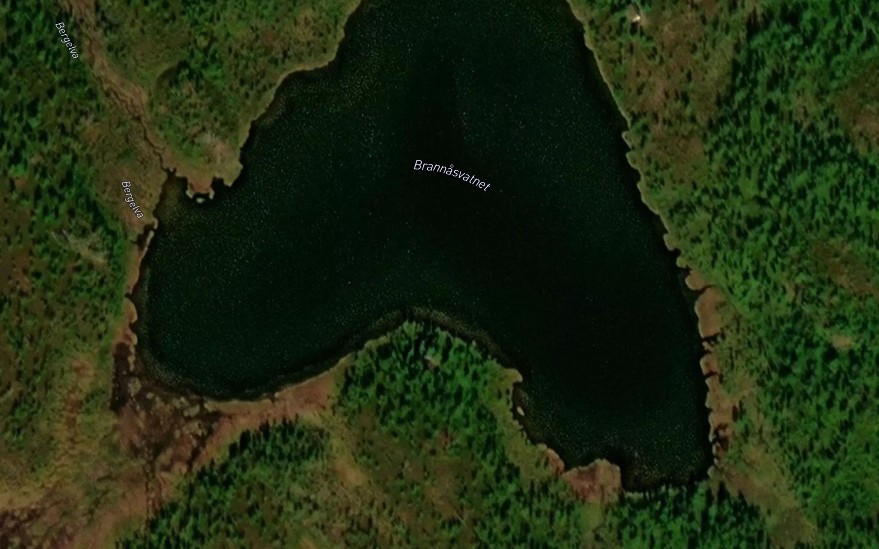 Satellite map of the Brannasvatnet