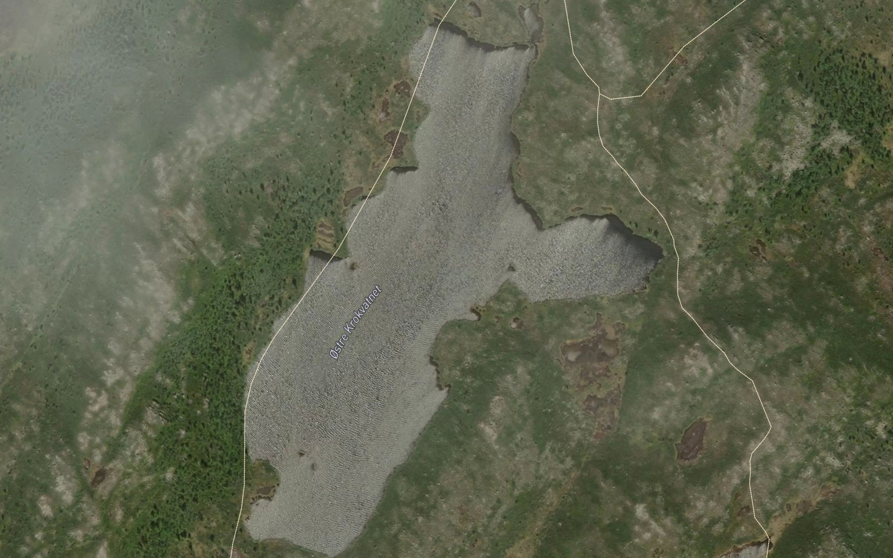 Satellite map of the Ostre Krokvatnet