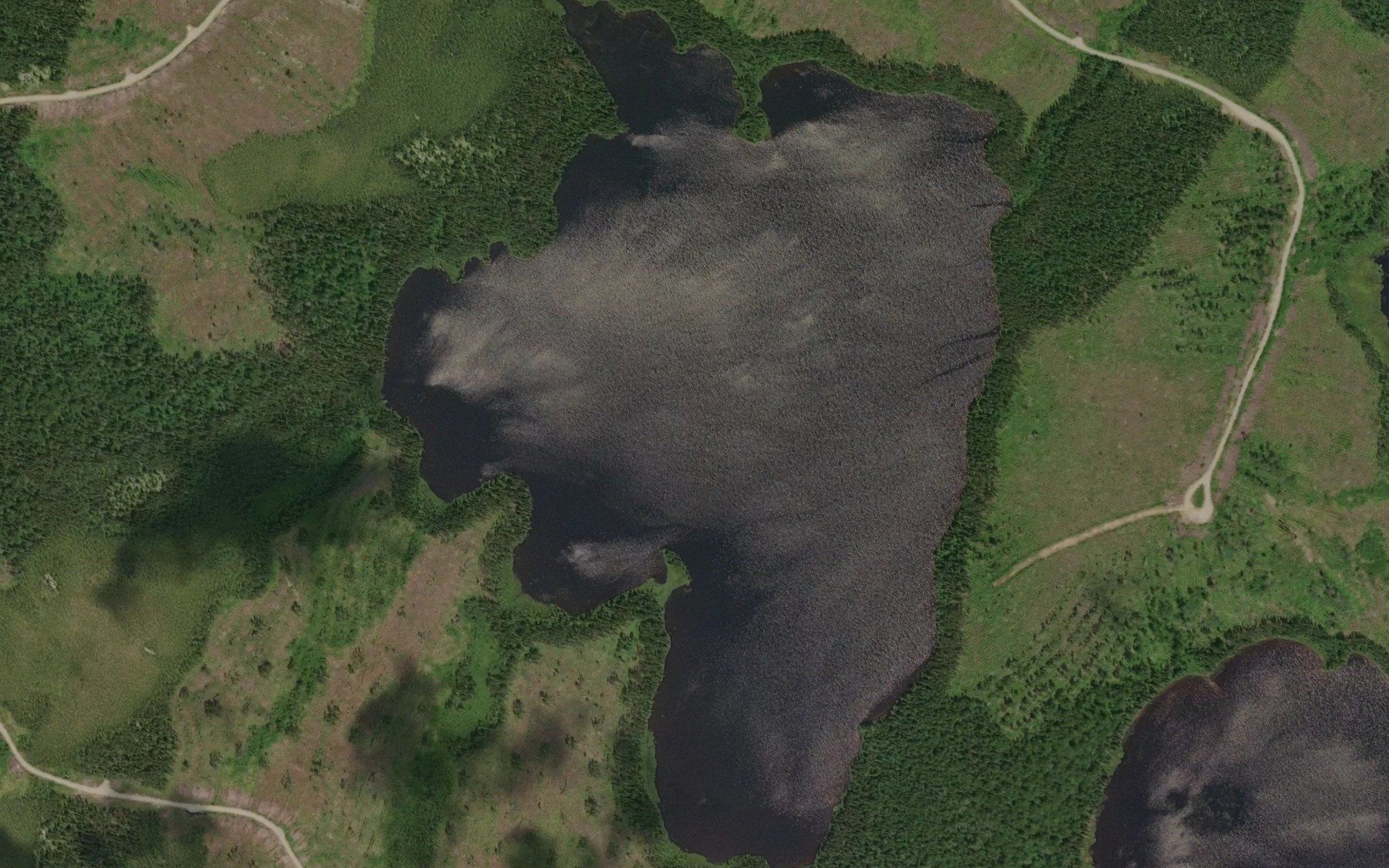 Satellite map of the Lac Pariseau