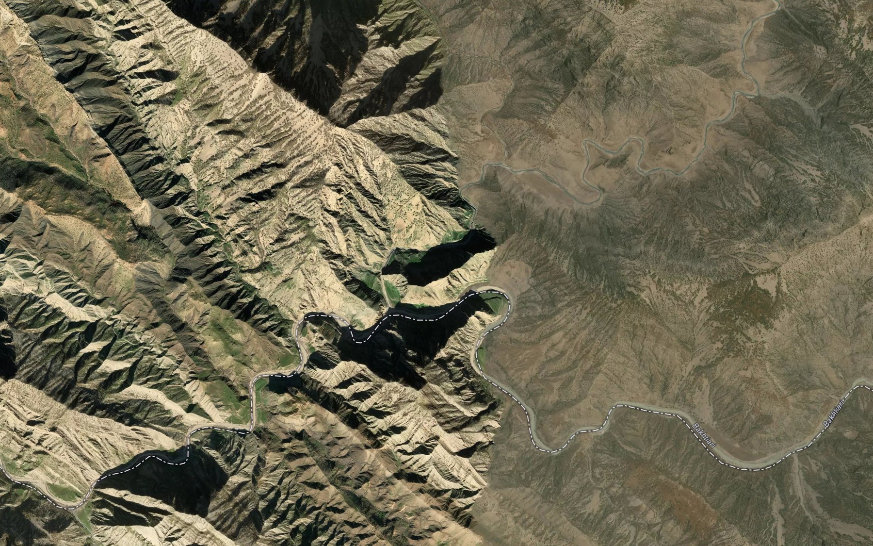 Satellite map of the Rud-e Sorkh