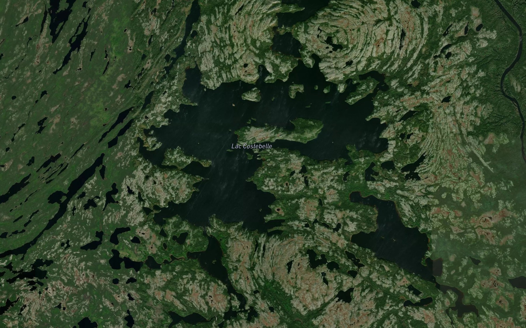 Satellite map of the Lac Costebelle