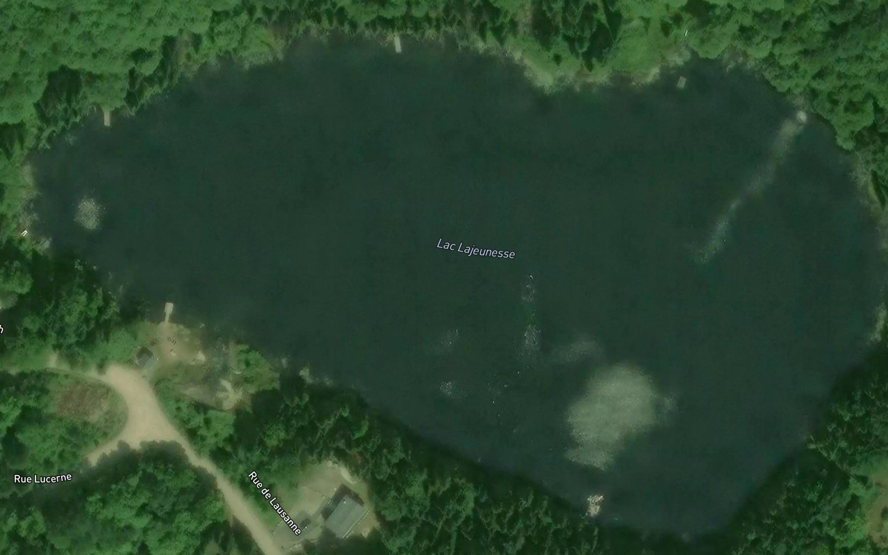 Satellite map of the Lac Lajeunesse