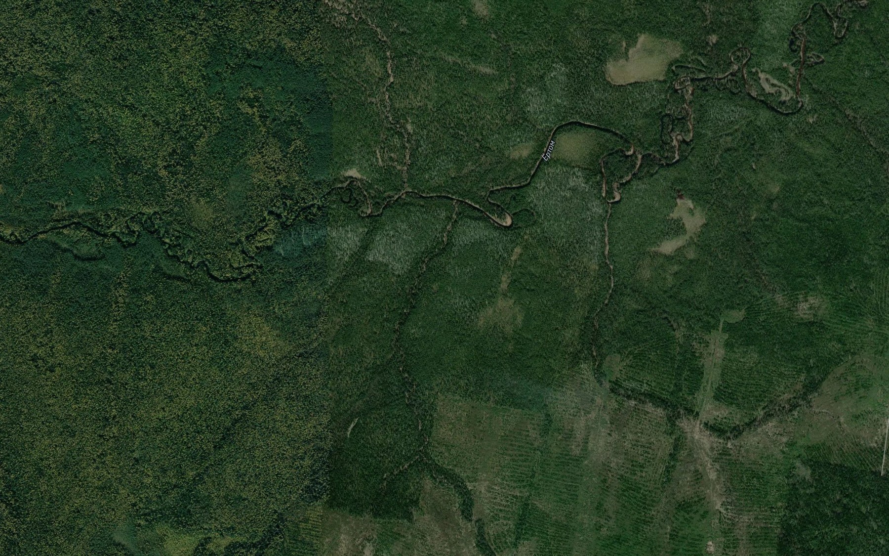 Satellite map of the Yuzhnyy Kypvetsas