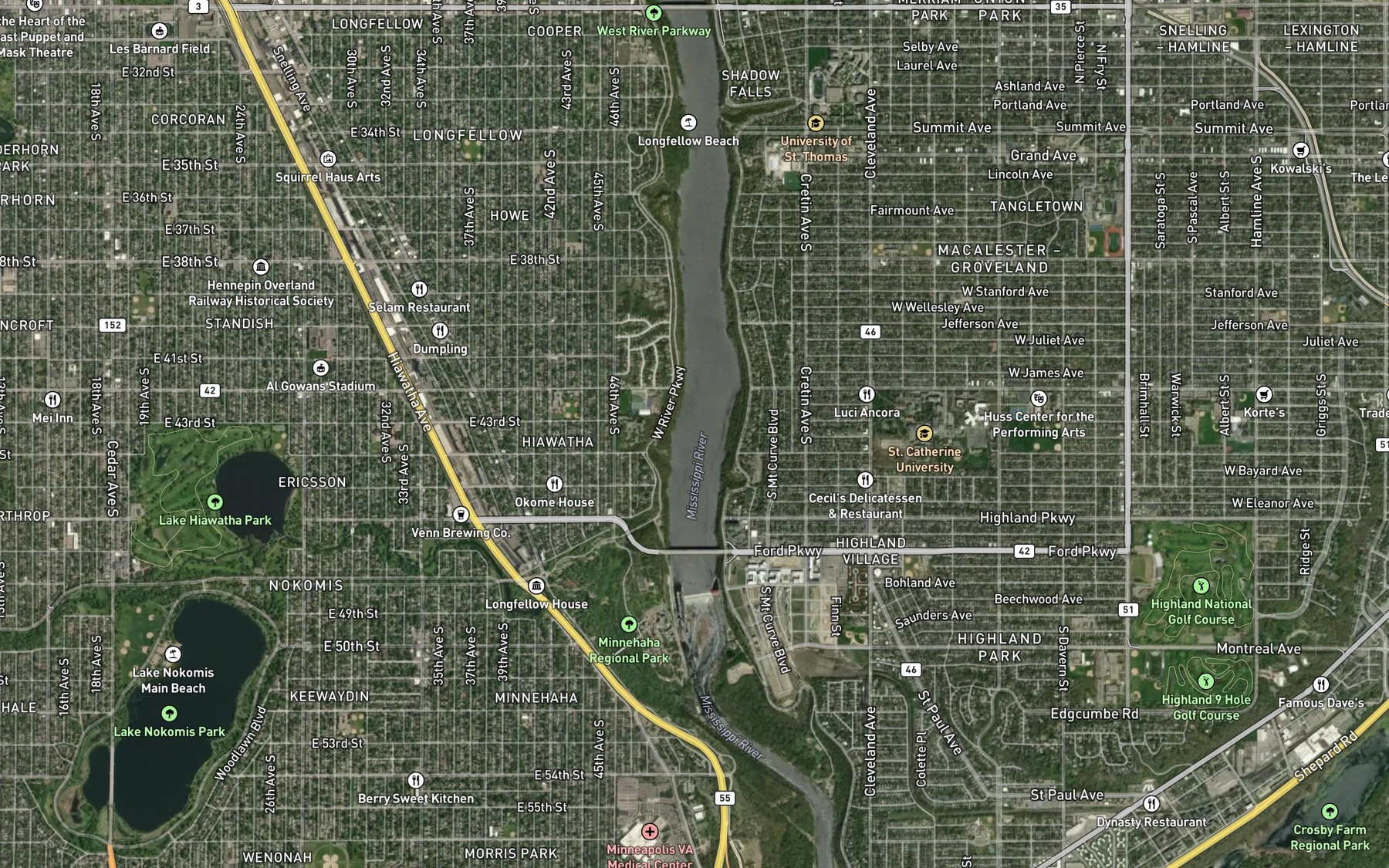 Satellite map of the Pool 1