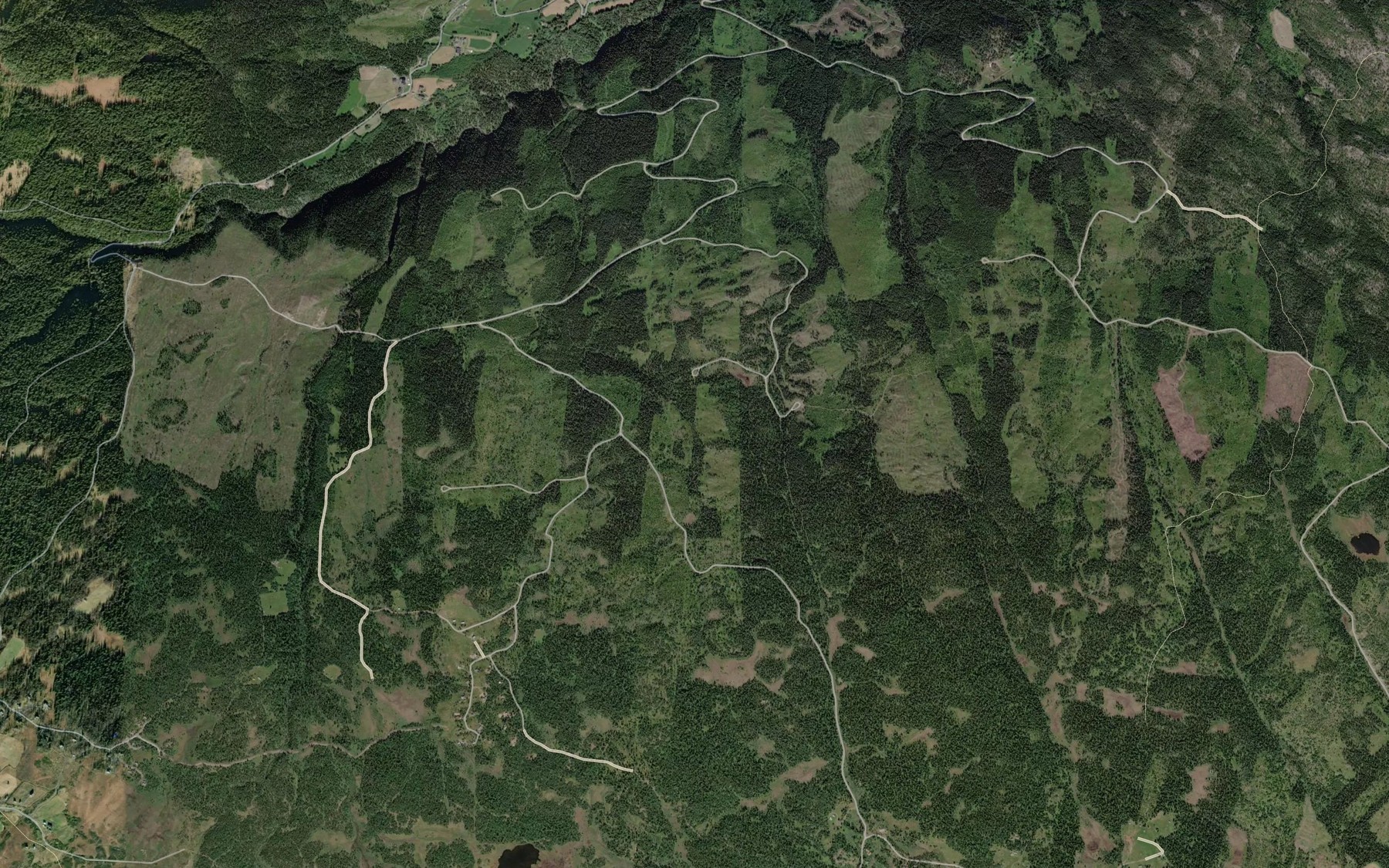 Satellite map of the Nysetbekken