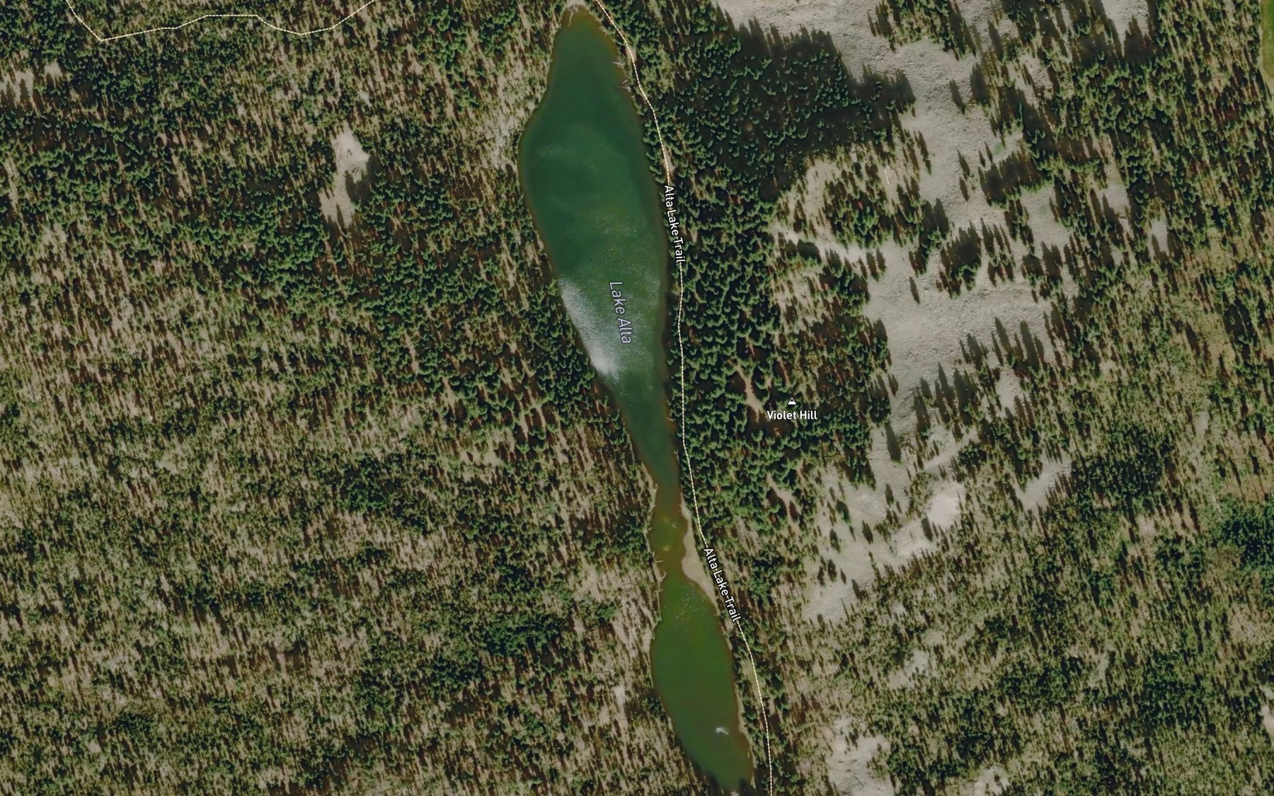 Satellite map of the Lake Alta