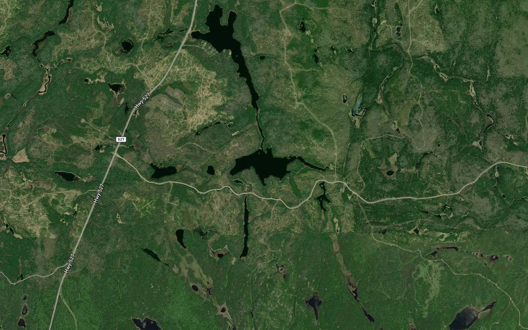 Satellite map of the Magone Lake