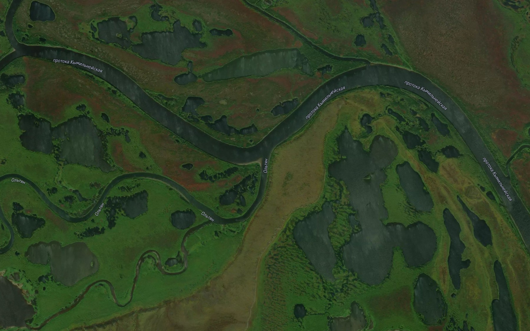 Satellite map of the Ol'tyan
