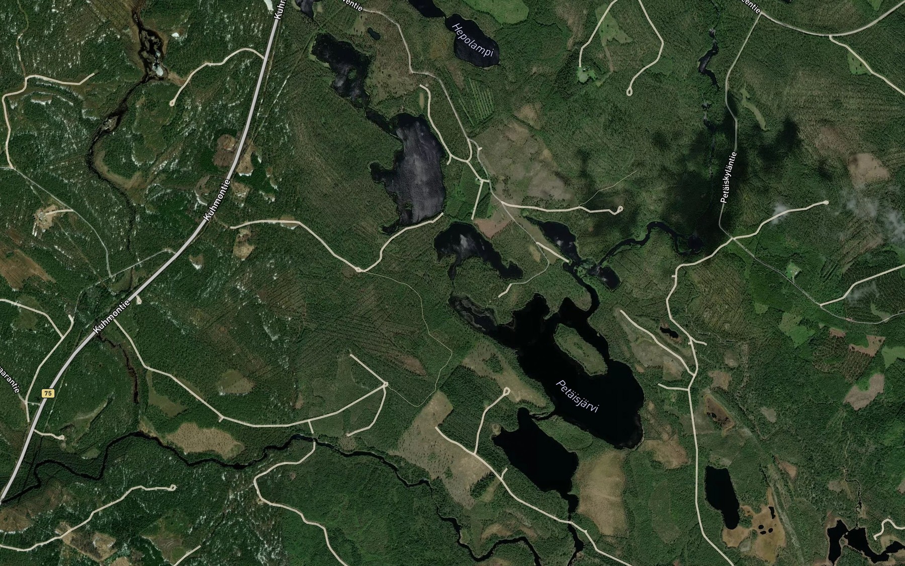 Satellite map of the Patosalmi