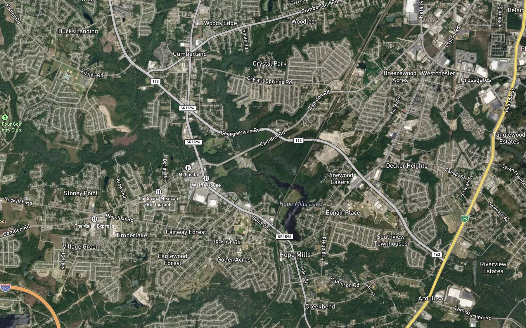 Satellite map of the Buckhead Creek