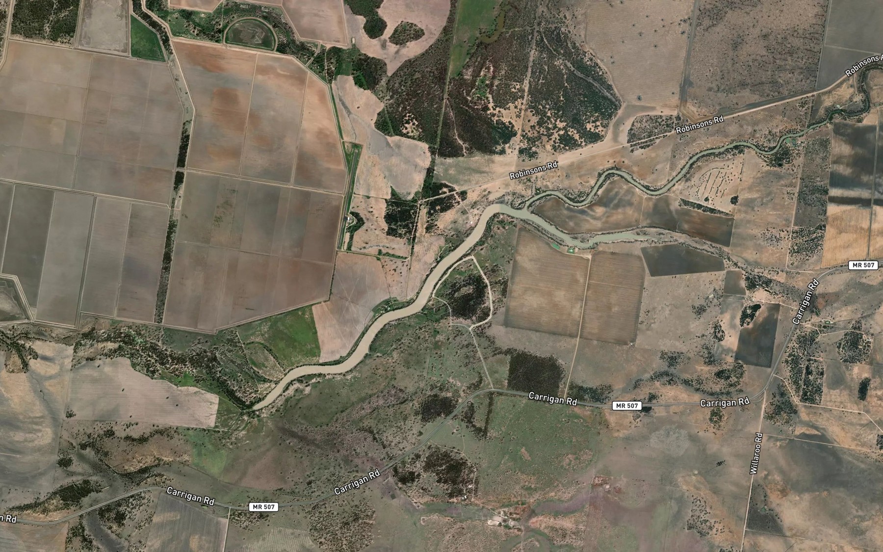 Satellite map of the Booboora Lagoon