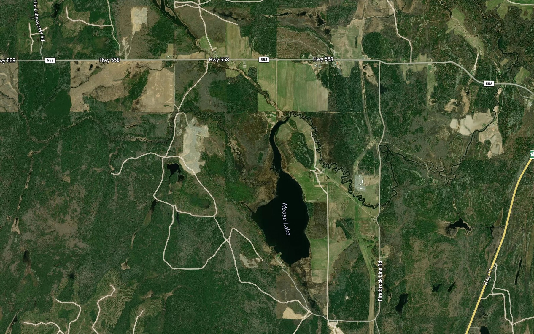 Satellite map of the Spring Creek