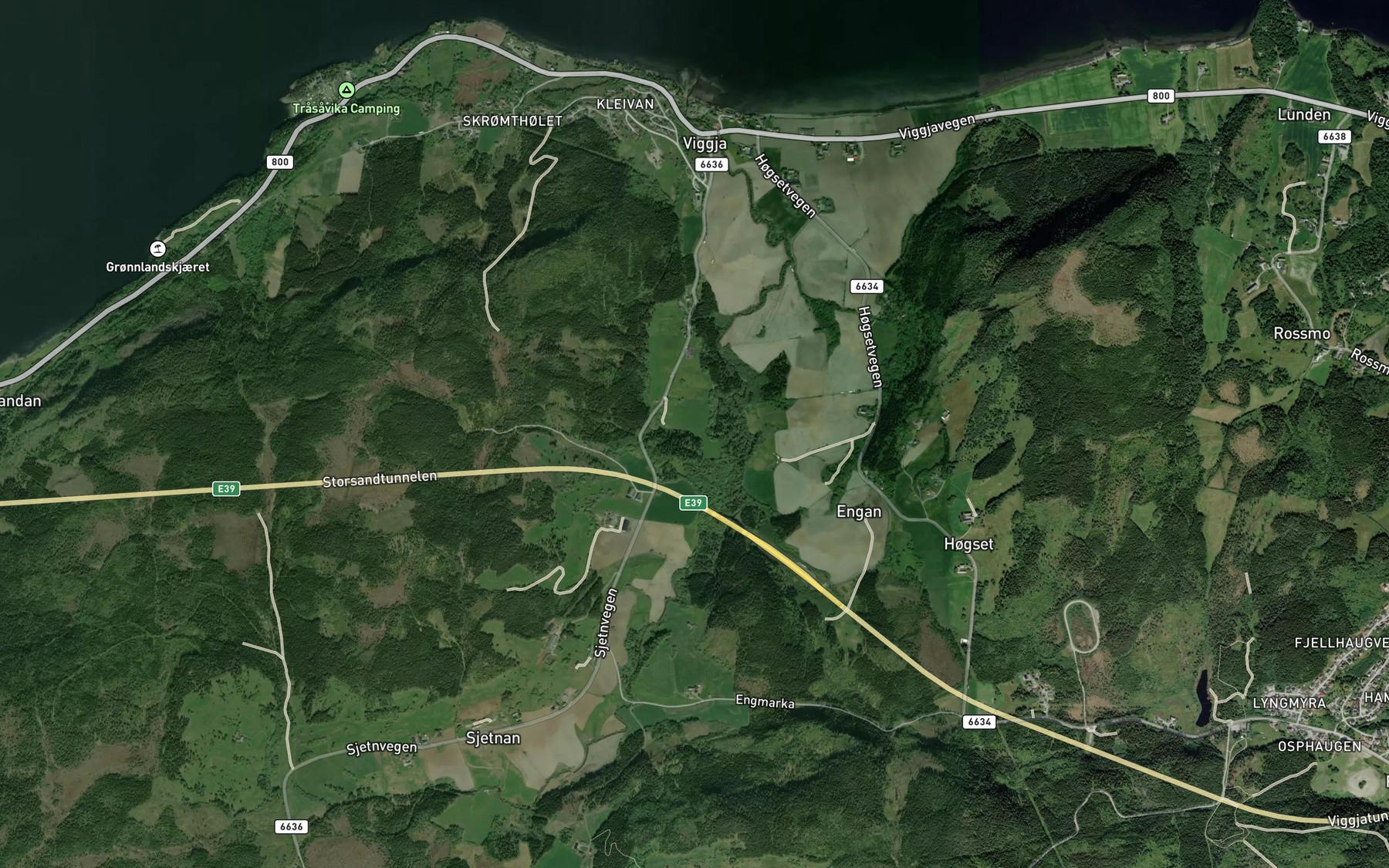 Satellite map of the Dalabekken