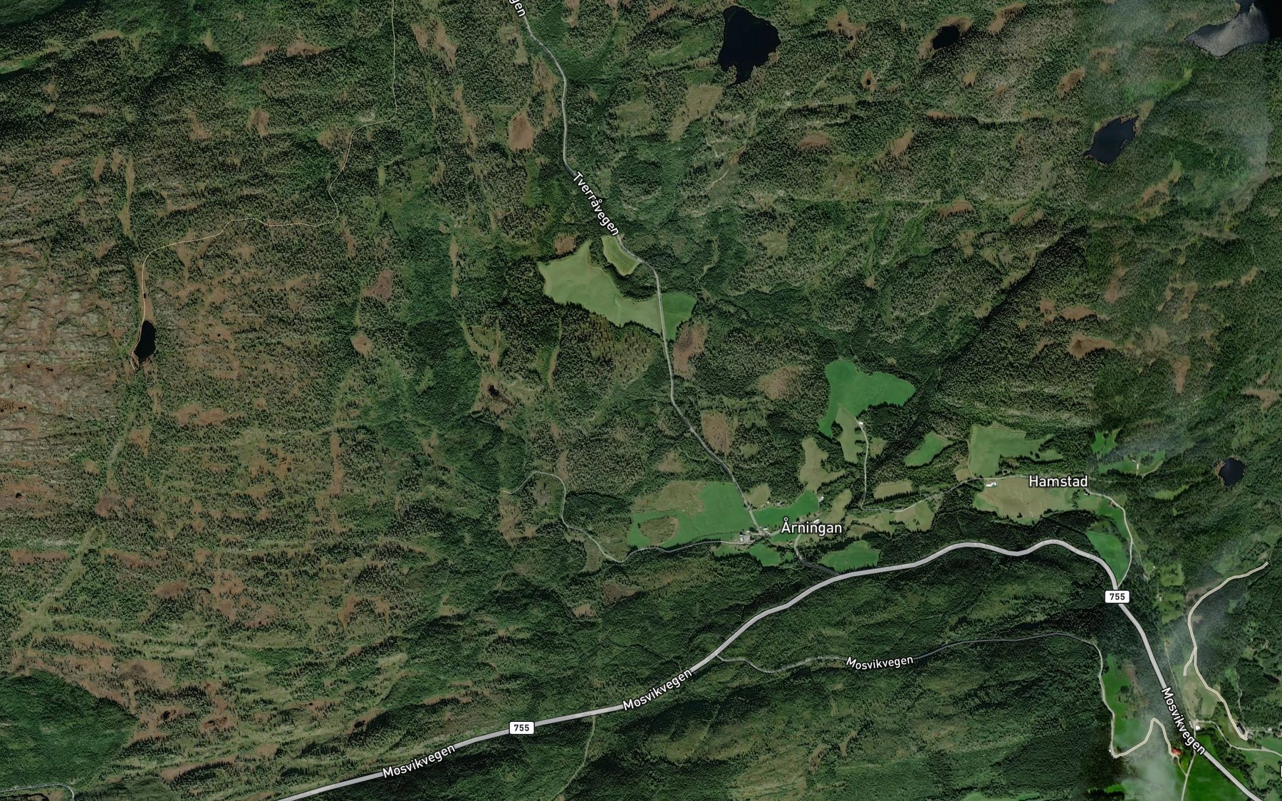 Satellite map of the Tjonnbekken