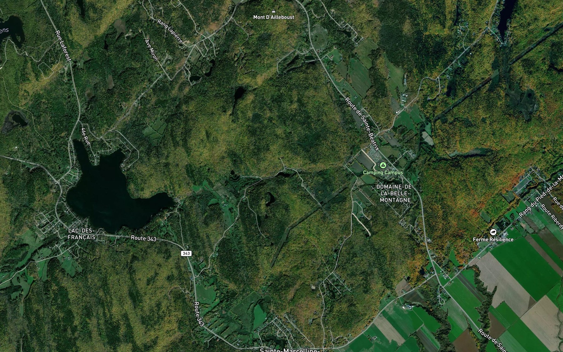 Satellite map of the Lac des Monts