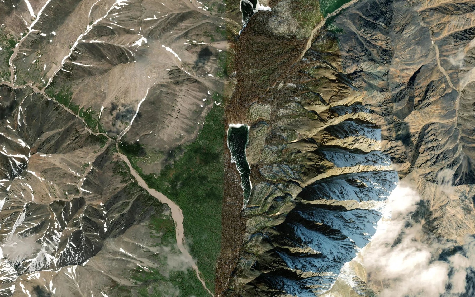 Satellite map of the Ozero Malegri