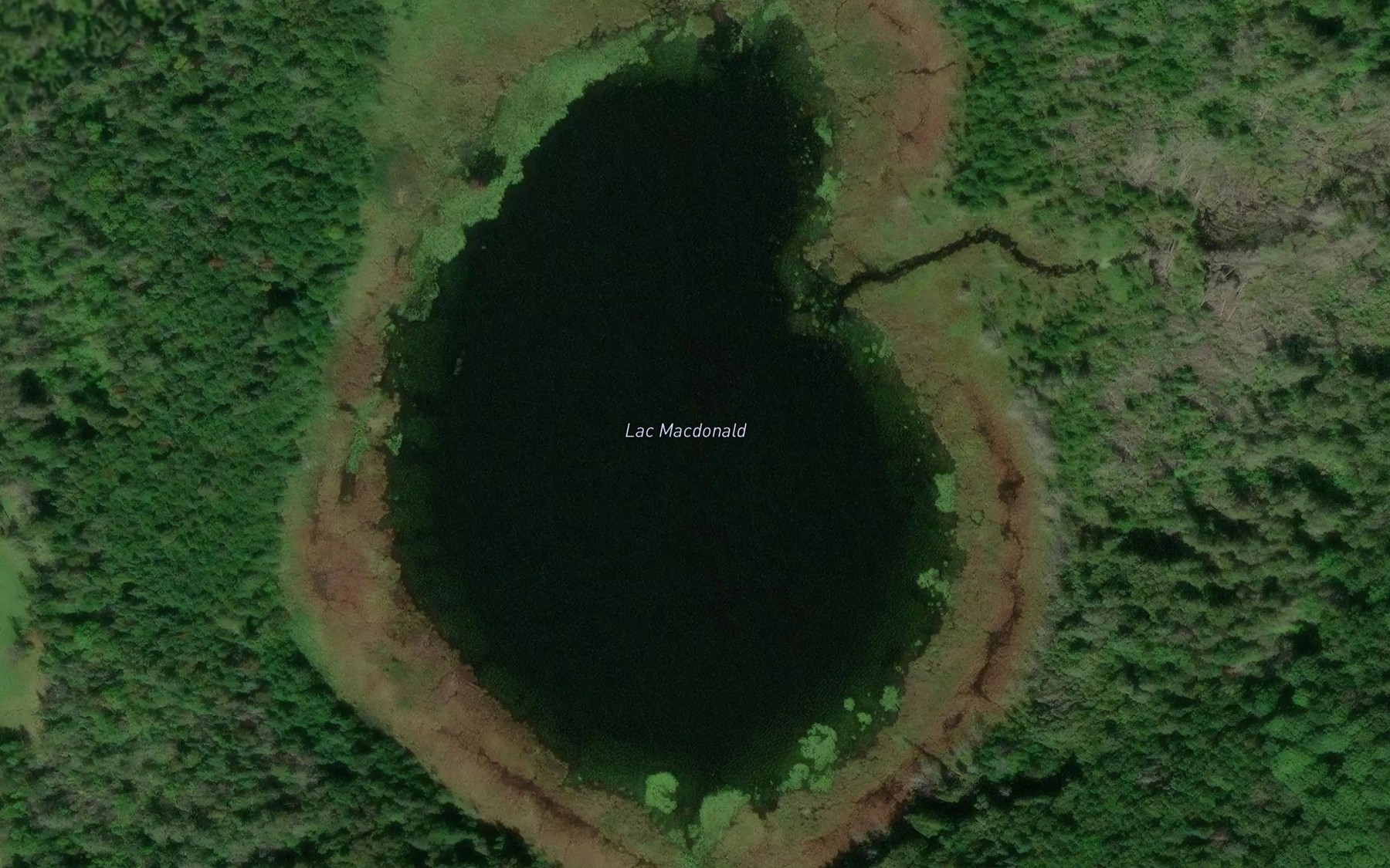 Satellite map of the Lac Macdonald