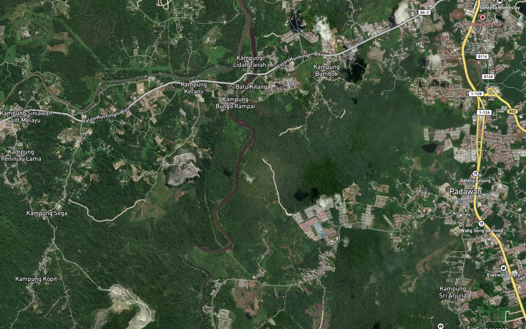 Satellite map of the Sungai Bakong